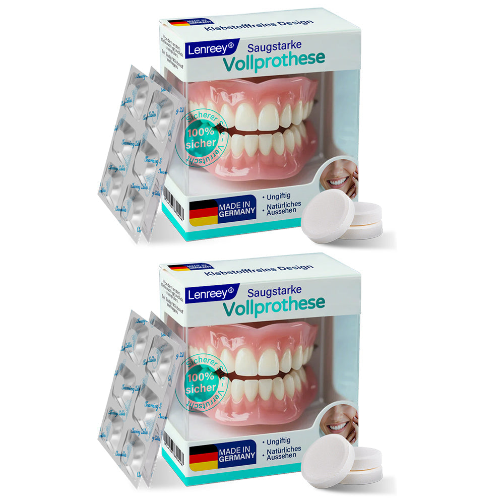 🦷 2 Sets 🦷 + 12 Prothesen-Reinigungstabletten